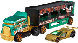 Mattel Hot Wheels Super Rigs - Camion et voiture échelle 1:64