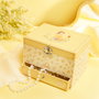 WIDDOP & CO Coffret à bijoux musical Bella avec motif floral Princesses Disney - Pour souvenirs et bijoux