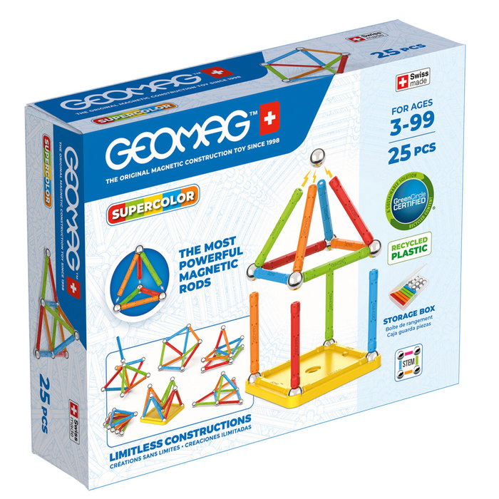 Geomag Jeu de construction magnétique Supercolor - 25 pièces
