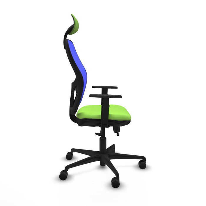 Piqueras y Crespo Chaise de Bureau Jorquera avec Appui-tête, Assise Pistache et Dossier Bleu Piqueras y Crespo Chaise de Bureau Jorquera avec Appui-tête, Assise Pistache et Dossier Bleu