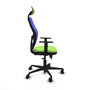 Piqueras y Crespo Chaise de Bureau Jorquera avec Appui-tête, Assise Pistache et Dossier Bleu