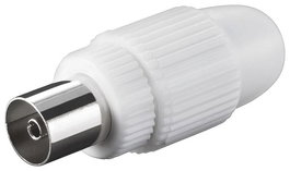Goobay Coupleur Coaxial avec Fixation par Vis pour Câble Antenne, Connexion TV, Vidéo et DVB-T, Signaux Numériques et Analogiques