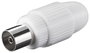 Goobay Coupleur Coaxial avec Fixation par Vis pour Câble Antenne, Connexion TV, Vidéo et DVB-T, Signaux Numériques et Analogiques