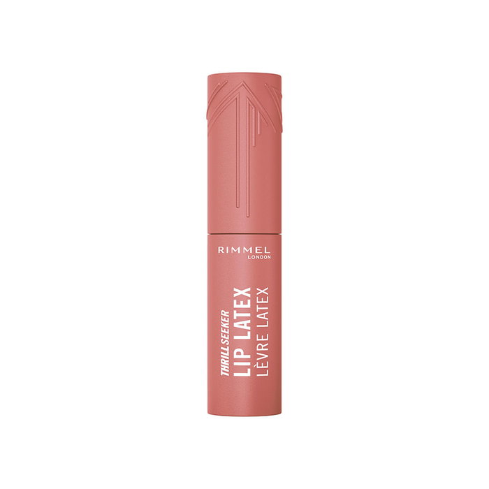 Rimmel Thrill Seeker Lip Latex - Gloss à lèvres intense et hydratant, teinte 550 Cappuccino, 6 ml, enrichi en acide hyaluronique, vegan
