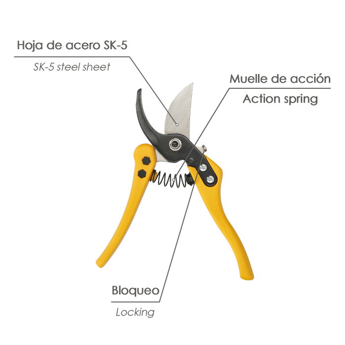 WOLFPACK LINEA PROFESIONAL Ciseaux de taille 3176 de 230 mm à 1 main