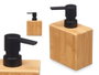 Berilo Distributeur Bambou Noir Bouchon Carré 9,7 x 5,8 x 15 cm (Set de 12)