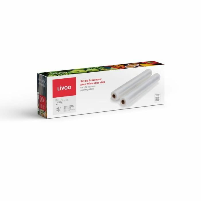 Livoo Set de 2 rouleaux universels pour mise sous vide DOM505 - 28 cm x 3 m Livoo Set de 2 rouleaux universels pour mise sous vide DOM505 - 28 cm x 3 m