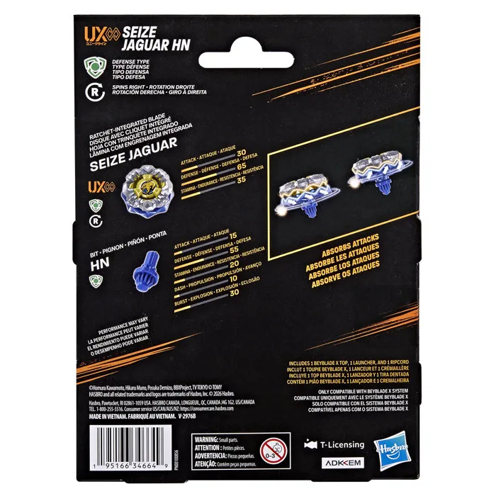 Beyblade X Starter Pack Seize Jaguar HN UX Infinity