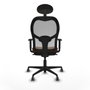 Piqueras y Crespo Chaise de Bureau 1D036G1 Marron Gris