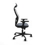Piqueras y Crespo Chaise de Bureau avec Appui-tête 3D036N1 Gris