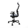 Piqueras y Crespo Chaise de Bureau avec Appui-tête 3D036N1 Gris