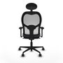 Piqueras y Crespo Chaise de Bureau avec Appui-tête 3D036N1 Gris