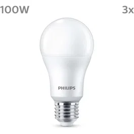 Philips - Ampoule LED E27 A67 - 100 W (Équivalence) - Blanc froid - Non Dimmable - Lot de 3 - 30 000 heures