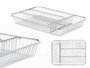 Kinvara Cubertero Métal 4 Compartiments Chromé 26x5,5x35,5 cm Argent (Set de 6)