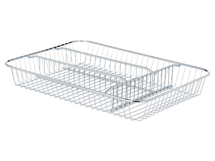Kinvara Cubertero Métal 4 Compartiments Chromé 26x5,5x35,5 cm Argent (Set de 6)