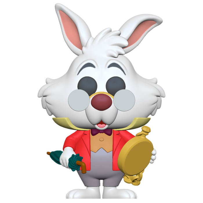 FUNKO - Figure POP Disney - Alice au Pays des Merveilles - White Rabbit avec Montre - Figurine Vinyle de 9cm dans sa Boîte Fenêtrée FUNKO - Figure POP Disney - Alice au Pays des Merveilles - White Rabbit avec Montre - Figurine Vinyle de 9cm dans sa Boîte Fenêtrée