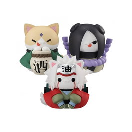 Megahouse Pack de 3 figurines Naruto avec cadeau Megacat Nyanto