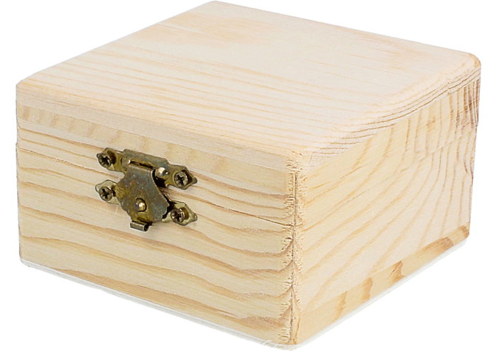 Innspiro Boîte carrée en pin massif 8,5x8,5x5cm Innspiro Boîte carrée en pin massif 8,5x8,5x5cm