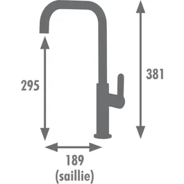 Laobane Mitigeur Évier Cuisine Bec Mobile Noir Mat Finition Rose Gold Ø 50 mm, Hauteur 377 mm