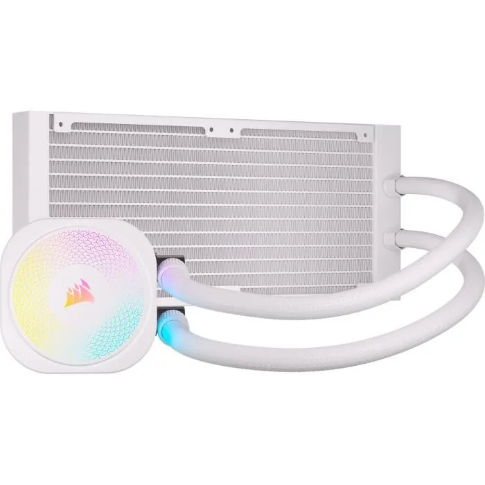 Corsair iCUE LINK TITAN 240 RX - Watercooling AIO 240 mm - Radiateur avec contrôle RGB - Blanc