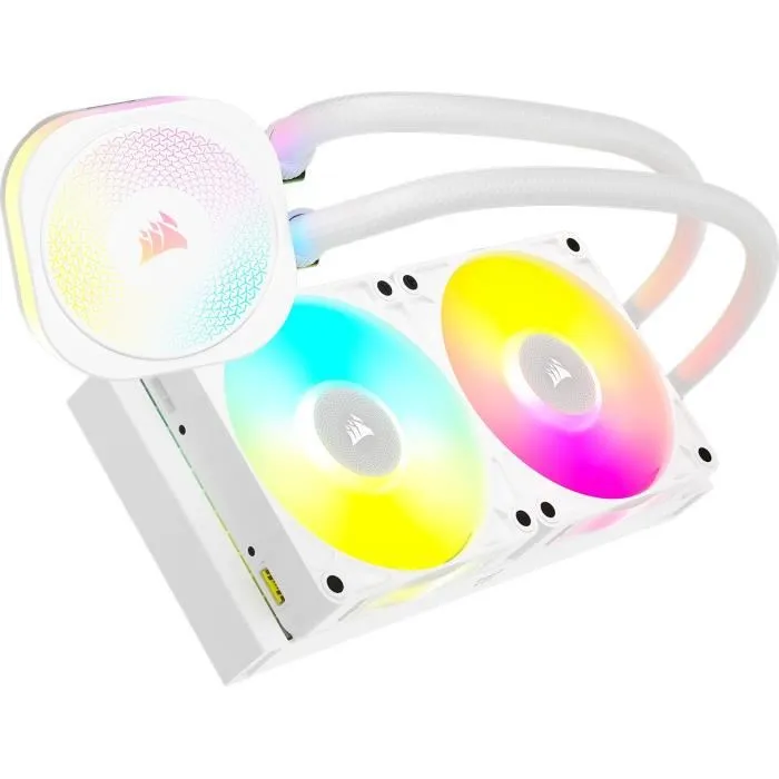 Corsair iCUE LINK TITAN 240 RX - Watercooling AIO 240 mm - Radiateur avec contrôle RGB - Blanc