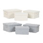 Set de boîtes décoratives Home ESPRIT Gris Crème 40 x 30 x 20 cm 3 Pièces (2 Unités)