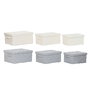 Set de boîtes décoratives Home ESPRIT Gris Crème 40 x 30 x 20 cm 3 Pièces (2 Unités)