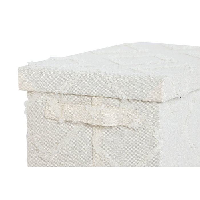 Set de boîtes décoratives Home ESPRIT Gris Crème 40 x 30 x 20 cm 3 Pièces (2 Unités)