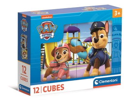 Clementoni Cubes 12 Pièces Pat' Patrouille 41194 - Jeu d'Assemblage Enfant 3 Ans