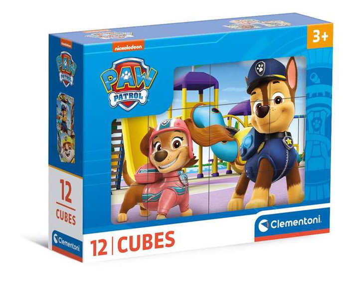 Clementoni Cubes 12 Pièces Pat' Patrouille 41194 - Jeu d'Assemblage Enfant 3 Ans