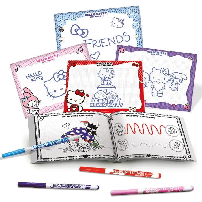 Lisciani Giochi École de dessin Hello Kitty et ses Amis - Ardoises effaçables