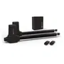 SCS SENTINEL Kit moteur pour portail battant 2 vantaux SimplyOpen 1+ à vérins - Jusqu'à 150 kg par vantail et 4 m max - Motorisation design noire avec 2 télécommandes