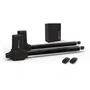 SCS SENTINEL Kit moteur pour portail battant 2 vantaux SimplyOpen 1+ à vérins - Jusqu'à 150 kg par vantail et 4 m max - Motorisation design noire avec 2 télécommandes