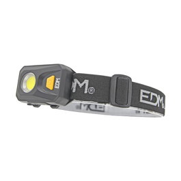 Edm Lampe Frontale Ultra-Légère 250 lm Rechargeable USB-C 3W 3 Modes