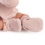 Antonio Juan Poupée Nouveau-né Pipa Hiver 33392, 42 cm avec habillage rose, langues multiples (EN, FR, DE, IT, PT, ES), poupée articulée à perles de polystyrène