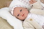 Muñecas Arias Aria - Poupée de poids élégance avec coussin, 40 cm, corps souple, espagnol