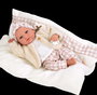 Muñecas Arias Aria - Poupée de poids élégance avec coussin, 40 cm, corps souple, espagnol