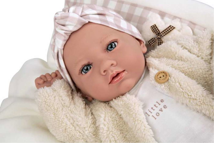 Muñecas Arias Aria - Poupée de poids élégance avec coussin, 40 cm, corps souple, espagnol