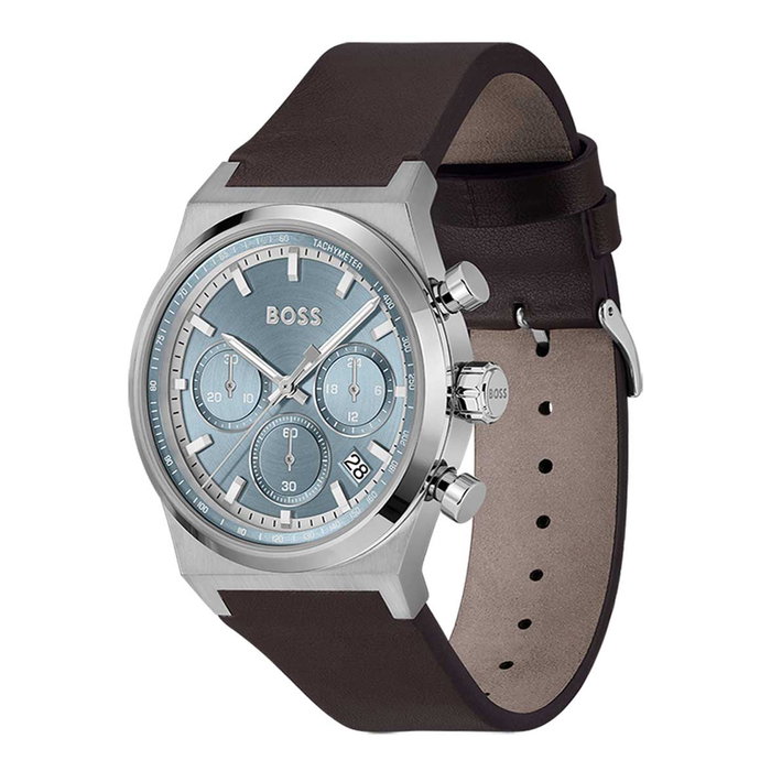 Boss 1514219 - Montre Homme Quartz avec Bracelet Cuir Marron
