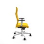 Piqueras Y Crespo Fauteuil Albacete Jaune avec Mécanisme Synchro et Base Blanche