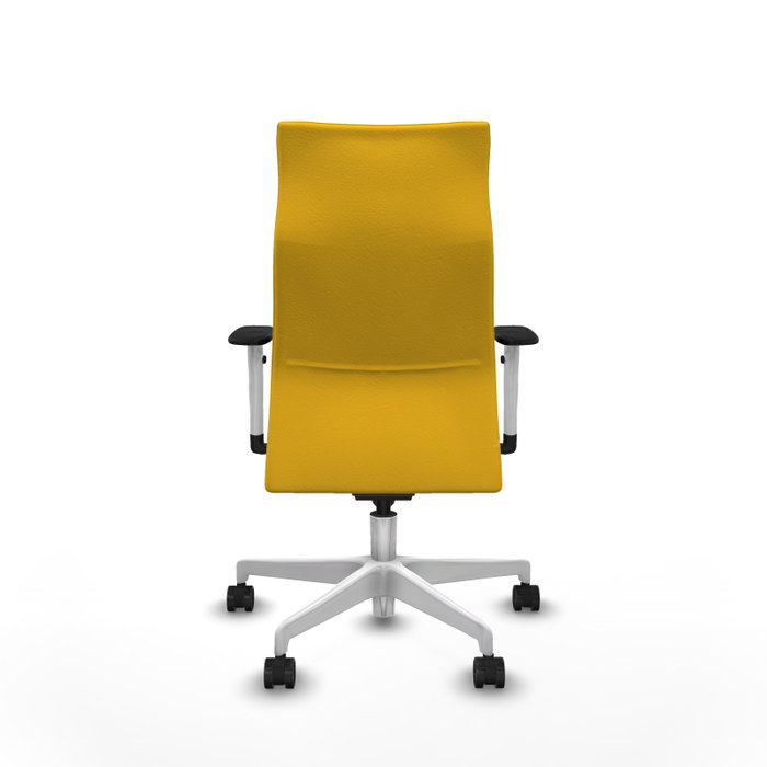 Piqueras Y Crespo Fauteuil Albacete Jaune avec Mécanisme Synchro et Base Blanche Piqueras Y Crespo Fauteuil Albacete Jaune avec Mécanisme Synchro et Base Blanche