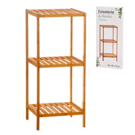Caison Étagère en bambou 3 étagères 34 x 33 x 79 cm