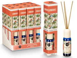 Acorde Mikado Tropical 50 ml avec tiges diffuseurs 5 x 25 x 5 cm Huile parfumée rouge (Set de 24)