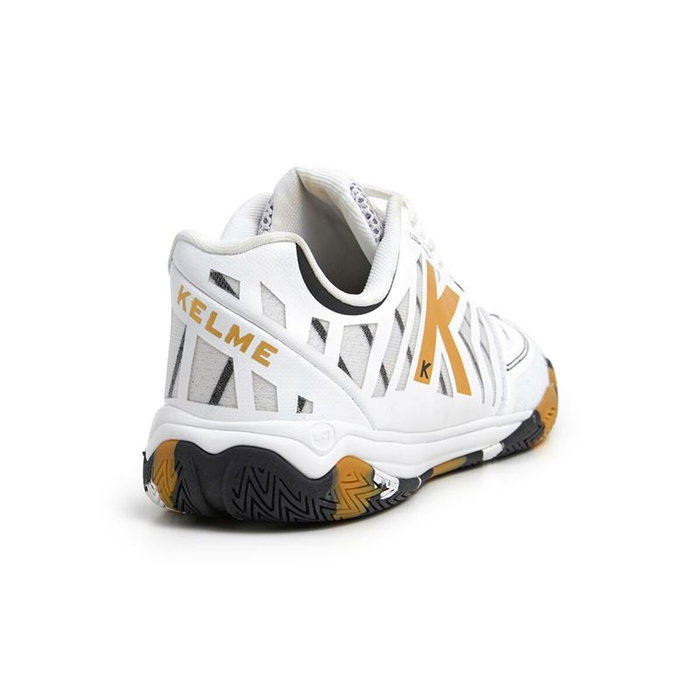 Chaussures de Futsal pour Adultes Kelme All In Blanc L Chaussures de Futsal pour Adultes Kelme All In Blanc L