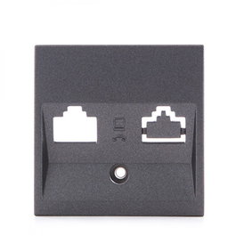 Panasonic Couverture Novella 1x RJ11-RJ45 ou 2x RJ11-RJ45, Couleur Fumé