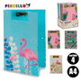 Pincello Chemise à levier A4 Flamants roses assortis 23x32x2 cm (Set de 36)