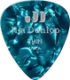 DUNLOP Pack de 72 Médiators Genuine Celluloid Classic Turquoise - Thin