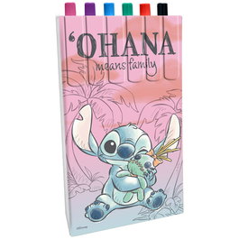 KIDS LICENSING - Lot de 6 stylos à bille Stitch Disney, taille 7.5 x 15 x 1.5 cm