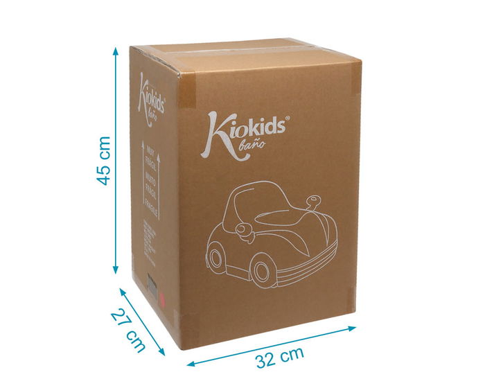 KioKids Orinal Pot de Bébé en Forme de Voiture Rouge - Pot d'Apprentissage avec Rembourrage et Base Antidérapante pour Enfants dès 12 Mois