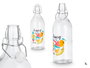 Vivalto Bouteille Juicy Fruit 1L en Verre et Plastique Transparente 9x28x9 cm (Set de 18)